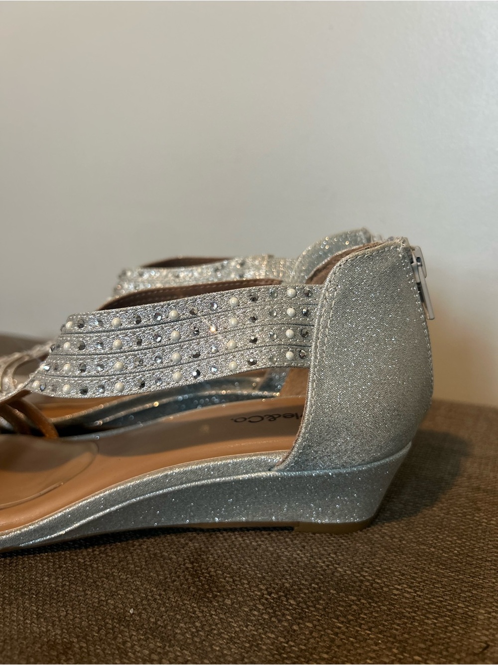 Style & Co. Sparkle Strappy Evening Sandals - Silver - Picture 5 of 9